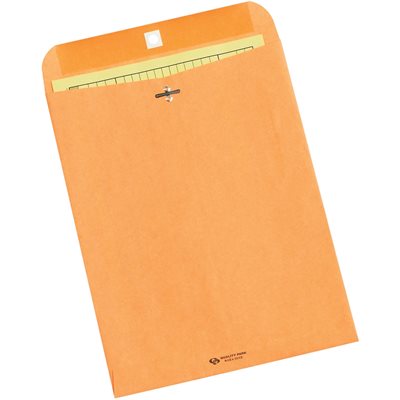 9 1/2 x 12 1/2" Kraft Clasp Envelopes