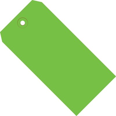 2 3/4" x 1 3/8" Fluorescent Green 13 Pt. Shipping Tags