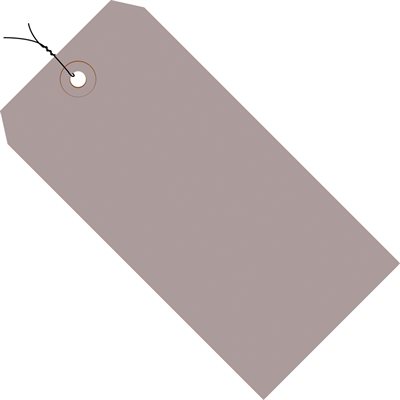 8 x 4" Gray 13 Pt. Shipping Tags - Pre-Wired