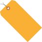 3 3/4 x 1 7/8" Fluorescent Orange 13 Pt. Shipping Tags - Pre-Wired