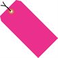 4 3/4 x 2 3/8" Fluorescent Pink 13 Pt. Shipping Tags - Pre-Strung