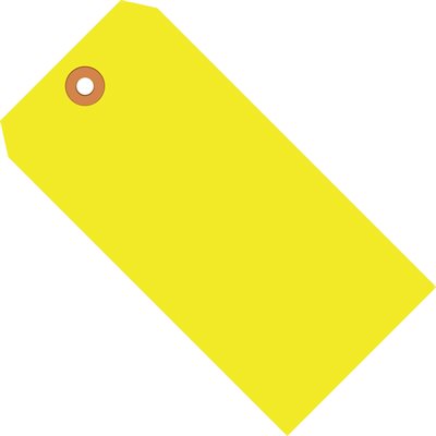 5 3/4 x 2 7/8" Fluorescent Yellow 13 Pt. Shipping Tags