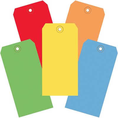 4 3/4 x 2 3/8" Assorted Color 13 Pt. Shipping Tags