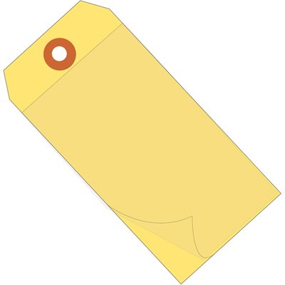 6 1/4 x 3 1/8" Yellow Self-Laminating Tags