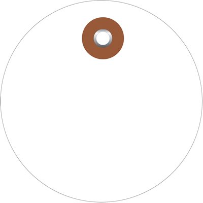 3" White Plastic Circle Tags