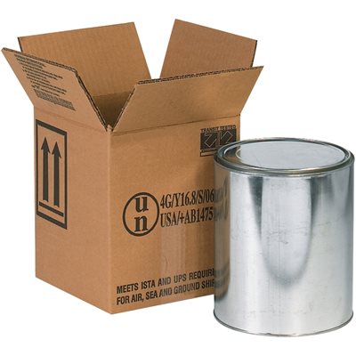 6 7/8 x 6 7/8 x 7 7/8" 1 - 1 Gallon Haz Mat Boxes