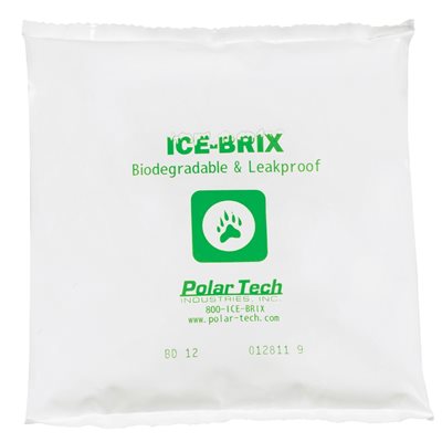 6 x 6 x 1" - 12 oz. Ice-Brix™ Biodegradable Packs