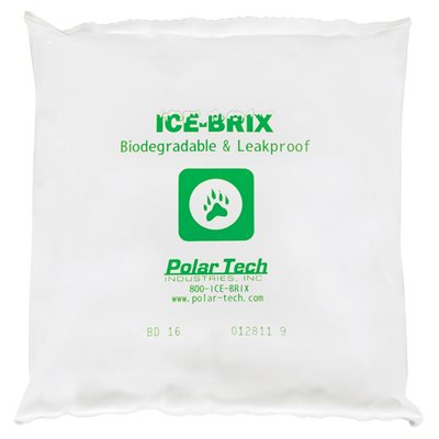 6 1/4 x 6 x 1" - 16 oz. Ice-Brix™ Biodegradable Packs