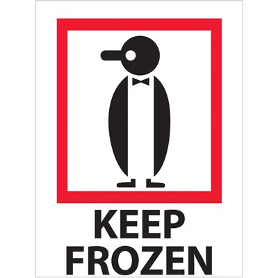 3 x 4" - "Keep Frozen" Labels