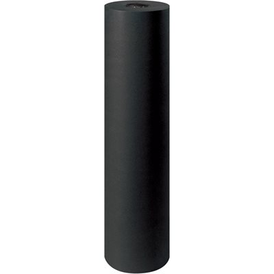 36" - 50 lb. Black Kraft Paper Rolls