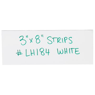 3 x 8" White Warehouse Labels - Magnetic Strips