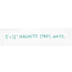 3 x 12" White Warehouse Labels - Magnetic Strips