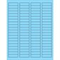 1 3/4 x 1/2" Fluorescent Pastel Blue Rectangle Laser Labels