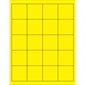 2 x 2" Fluorescent Yellow Rectangle Laser Labels