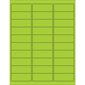 2 5/8 x 1" Fluorescent Green Rectangle Laser Labels