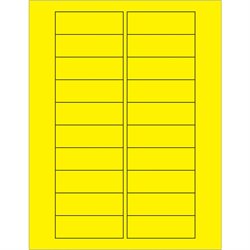 3 x 1" Fluorescent Yellow Rectangle Laser Labels