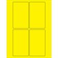 3 x 5" Fluorescent Yellow Rectangle Laser Labels