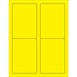 3 1/2 x 5" Fluorescent Yellow Rectangle Laser Labels