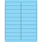 4 x 1" Fluorescent Pastel Blue Rectangle Laser Labels