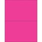 8 1/2 x 5 1/2" Fluorescent Pink Rectangle Laser Labels