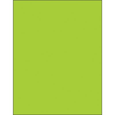 8 1/2 x 11" Fluorescent Green Rectangle Laser Labels