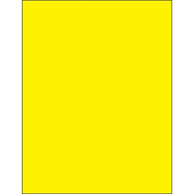 8 1/2 x 11" Fluorescent Yellow Rectangle Laser Labels