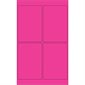 4 x 6" Fluorescent Pink Rectangle Laser Labels