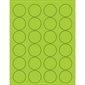 1 5/8" Fluorescent Green Circle Laser Labels