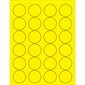 1 5/8" Fluorescent Yellow Circle Laser Labels
