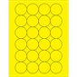 1 2/3" Fluorescent Yellow Circle Laser Labels