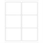 4 x 3 1/3" Glossy White Rectangle Laser Labels