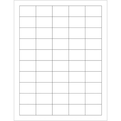 1 1/2 x 1" White Removable Rectangle Laser Labels