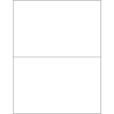 8 1/2 x 5 1/2" White Removable Rectangle Laser Labels