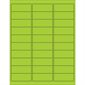 2 5/8 x 1" Fluorescent Green Removable Rectangle Laser Labels