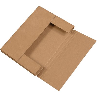 9 5/8 x 6 5/8 x 1 1/4" Kraft Easy-Fold Mailers