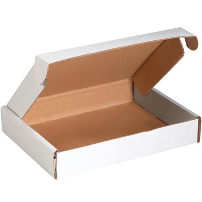 12 x 8 x 2 3/4" White Deluxe Literature Mailers