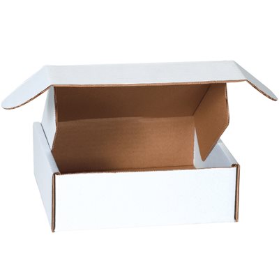 8 x 8 x 2 3/4" White Deluxe Literature Mailers