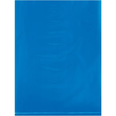 9 x 12" - 2 Mil Blue Flat Poly Bags