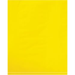 12 x 15" - 2 Mil Yellow Flat Poly Bags