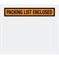 10 x 12" Orange "Packing List Enclosed" Envelopes