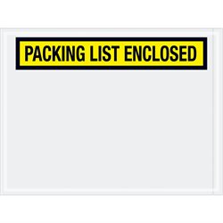 4 1/2 x 6" Yellow "Packing List Enclosed" Envelopes
