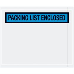 4 1/2 x 5 1/2" Blue "Packing List Enclosed" Envelopes