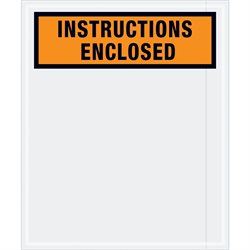 12 x 10" Orange "Instructions Enclosed" Envelopes