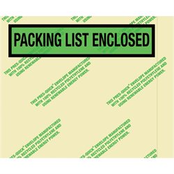 4 1/2 x 5 1/2" Environmental "Packing List Enclosed" Envelopes