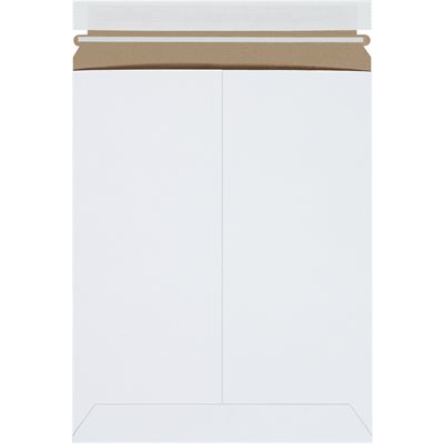 9 3/4 x 12 1/4" White (25 Pack) Self-Seal Flat Mailers