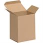 3 x 2 1/2 x 4" Kraft Reverse Tuck Folding Cartons