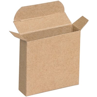 3 x 7/8 x 3" Kraft Reverse Tuck Folding Cartons