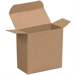 1 5/8 x 9/16 x 1 5/8" Kraft Reverse Tuck Folding Cartons