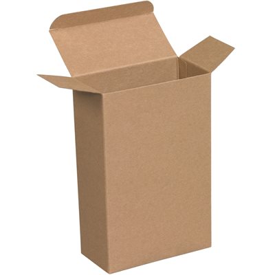 4 5/8 x 2 3/8 x 7 5/16" Kraft Reverse Tuck Folding Cartons