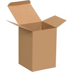 4 x 4 x 6" Kraft Reverse Tuck Folding Cartons